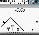 In-game screen of the game Super Mario Land on Nintendo Game Boy