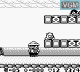 In-game screen of the game Super Mario Land 3 - Wario Land on Nintendo Game Boy