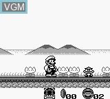 In-game screen of the game Super Mario 4 on Nintendo Game Boy