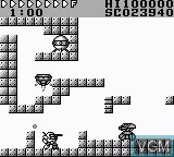 In-game screen of the game After Burst on Nintendo Game Boy
