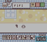 In-game screen of the game Tamagotchi on Nintendo Game Boy