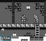 In-game screen of the game Teenage Mutant Ninja Turtles III - Radical Rescue on Nintendo Game Boy