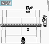 In-game screen of the game Tennis on Nintendo Game Boy