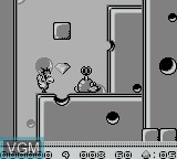 In-game screen of the game Alfred Chicken on Nintendo Game Boy