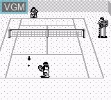 In-game screen of the game Top Ranking Tennis on Nintendo Game Boy