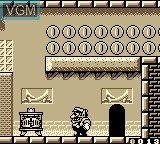 In-game screen of the game Wario Land II on Nintendo Game Boy