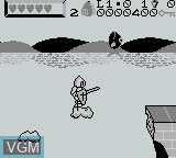 In-game screen of the game Fortress of Fear - Wizards & Warriors X on Nintendo Game Boy