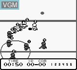 In-game screen of the game World Ice Hockey on Nintendo Game Boy