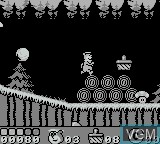In-game screen of the game Yogi Bear in Yogi Bear's Goldrush on Nintendo Game Boy