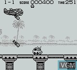 In-game screen of the game Banishing Racer on Nintendo Game Boy