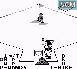 In-game screen of the game Baseball on Nintendo Game Boy