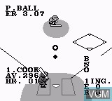 In-game screen of the game Bases Loaded on Nintendo Game Boy