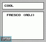 In-game screen of the game InfoGenius Productivity Pak - Berlitz Spanish Translator on Nintendo Game Boy
