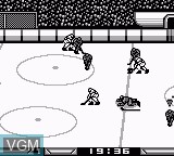 In-game screen of the game Blades of Steel on Nintendo Game Boy