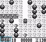In-game screen of the game Boulder Dash on Nintendo Game Boy