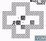 In-game screen of the game Boxxle on Nintendo Game Boy