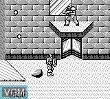In-game screen of the game Captain America and the Avengers on Nintendo Game Boy