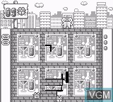 In-game screen of the game Burning Paper on Nintendo Game Boy