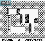 In-game screen of the game Catrap on Nintendo Game Boy