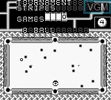 In-game screen of the game Championship Pool on Nintendo Game Boy