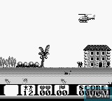 In-game screen of the game Choplifter II on Nintendo Game Boy