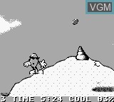 In-game screen of the game Cool Spot on Nintendo Game Boy