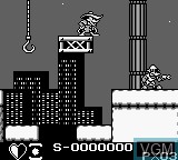 In-game screen of the game Darkwing Duck on Nintendo Game Boy