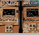 In-game screen of the game Arcade Classic No. 4 - Defender / Joust on Nintendo Game Boy