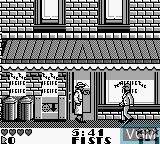 In-game screen of the game Dick Tracy on Nintendo Game Boy