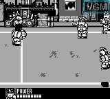 In-game screen of the game Nekketsu Koukou Dodge Ball-Bu on Nintendo Game Boy