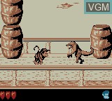 In-game screen of the game Donkey Kong Land 2 on Nintendo Game Boy