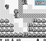 In-game screen of the game Dragon Slayer Gaiden - Nemuri no Oukan on Nintendo Game Boy