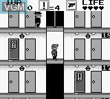 In-game screen of the game Elevator Action on Nintendo Game Boy