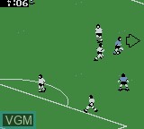 In-game screen of the game FIFA Soccer 96 on Nintendo Game Boy