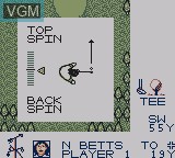 In-game screen of the game Golf Classic on Nintendo Game Boy