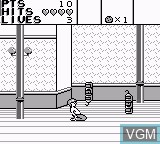 In-game screen of the game Home Alone 2 - Lost in New York on Nintendo Game Boy