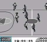 In-game screen of the game Hyper Dunk on Nintendo Game Boy