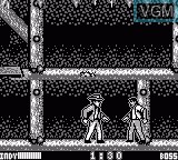 In-game screen of the game Indiana Jones and the Last Crusade on Nintendo Game Boy