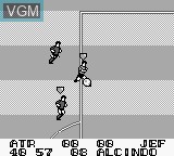 In-game screen of the game J.League Winning Goal on Nintendo Game Boy