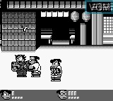 In-game screen of the game Downtown Special - Kunio-Kun no Jidaigeki Dayo Zenin Shuugou! on Nintendo Game Boy