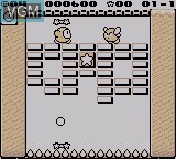 In-game screen of the game Kirby's Block Ball on Nintendo Game Boy