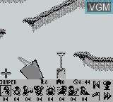 In-game screen of the game Lemmings 2 - The Tribes on Nintendo Game Boy