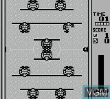 In-game screen of the game Magnetic Soccer on Nintendo Game Boy