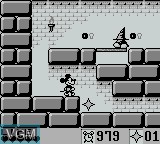 In-game screen of the game Mickey Mouse IV - Mahou no Labyrinth on Nintendo Game Boy