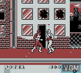In-game screen of the game Mighty Morphin Power Rangers on Nintendo Game Boy