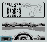 In-game screen of the game Nigel Mansell's World Championship '93 on Nintendo Game Boy