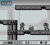 In-game screen of the game Ninja Gaiden Shadow on Nintendo Game Boy
