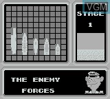 In-game screen of the game Radar Mission on Nintendo Game Boy