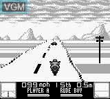 In-game screen of the game Road Rash on Nintendo Game Boy