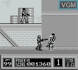 In-game screen of the game RoboCop on Nintendo Game Boy